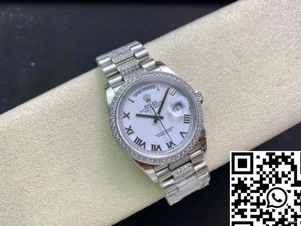 M128349RBR-0026 Diamond-Set EW Factory Date Day Rolex Bezel 1212